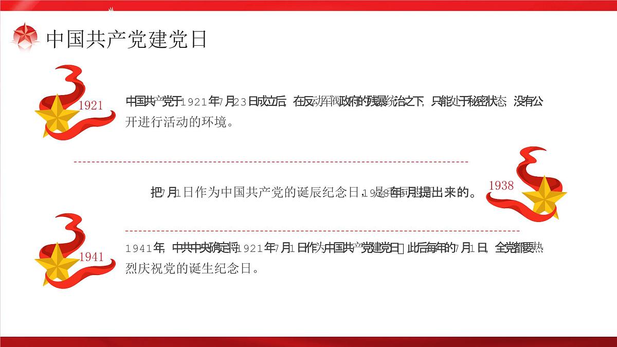 红色七一建党节宣传介绍课件第4页