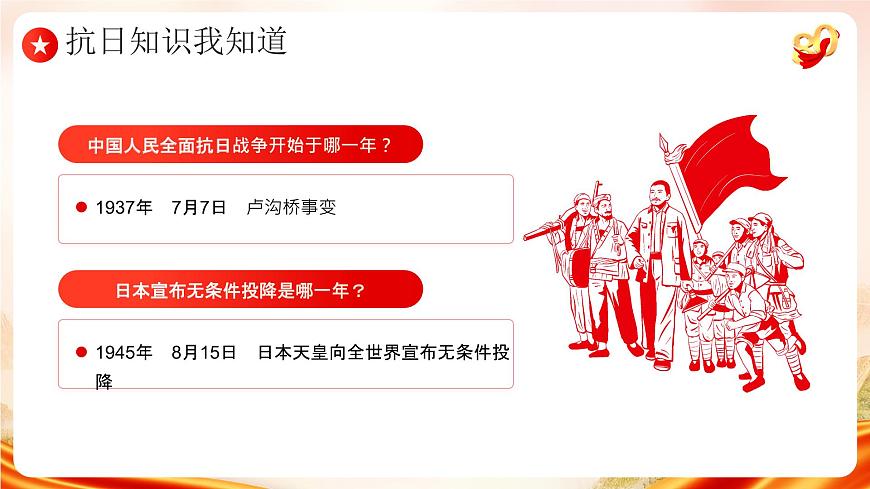 红色党政风2025纪念抗日战争胜利80周年课件第4页
