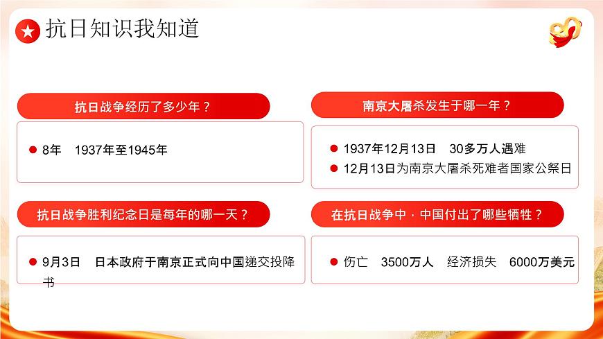 红色党政风2025纪念抗日战争胜利80周年课件第5页