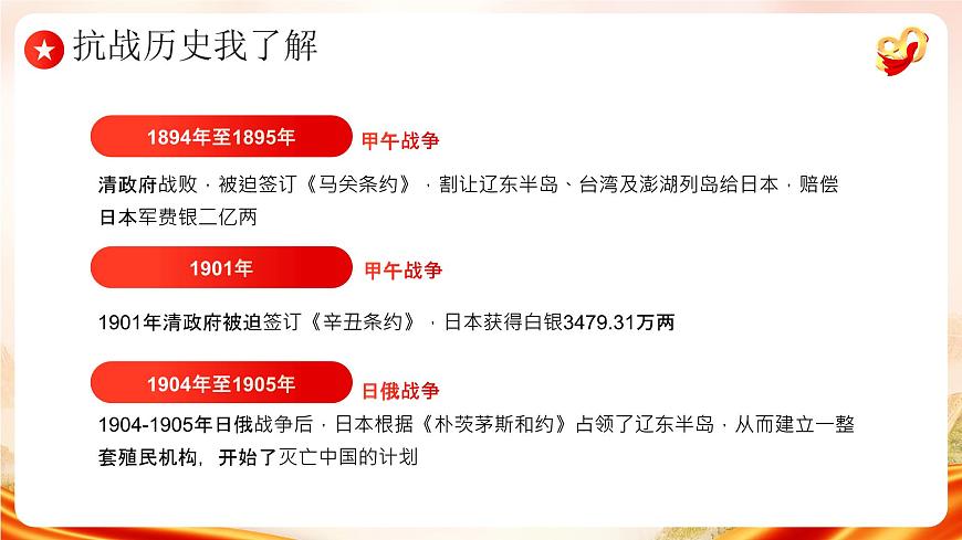 红色党政风2025纪念抗日战争胜利80周年课件第7页
