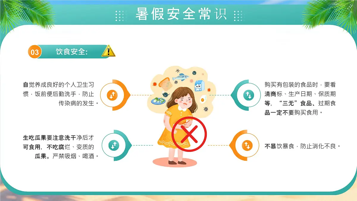 绿色画风暑期安全教育会课件第6页