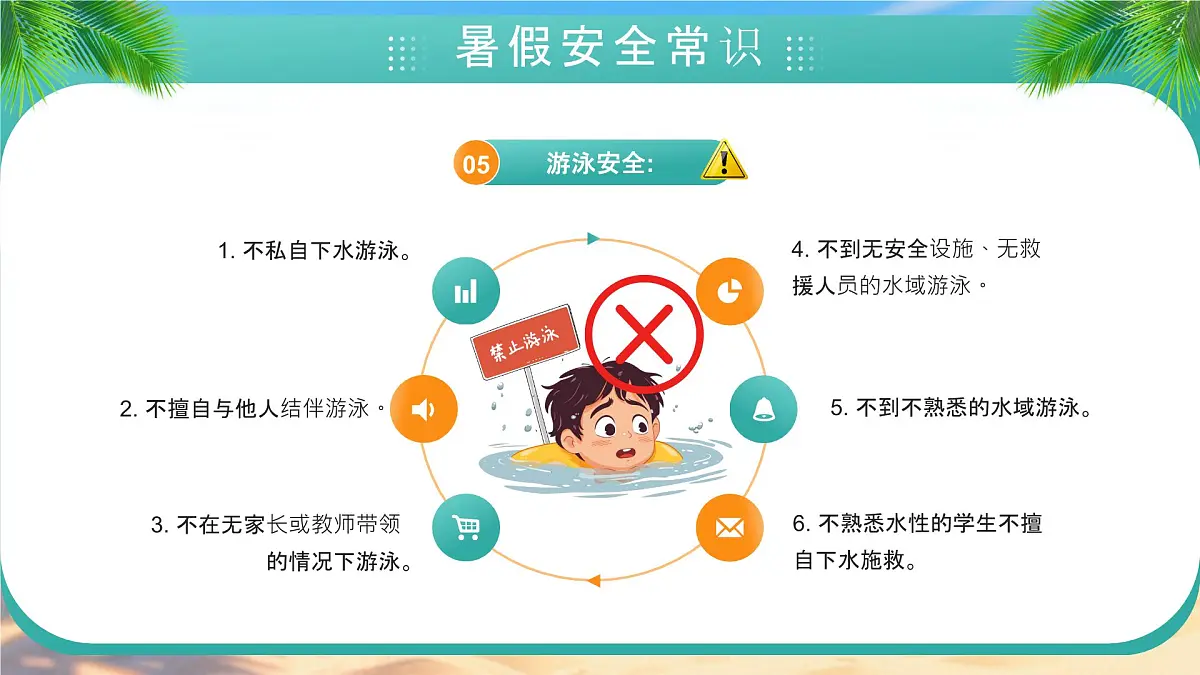 绿色画风暑期安全教育会课件第8页