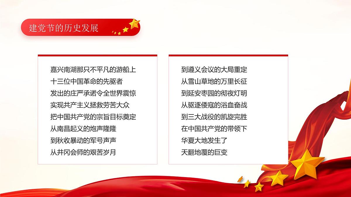 红色党政风七一建党节主题党课课件第6页