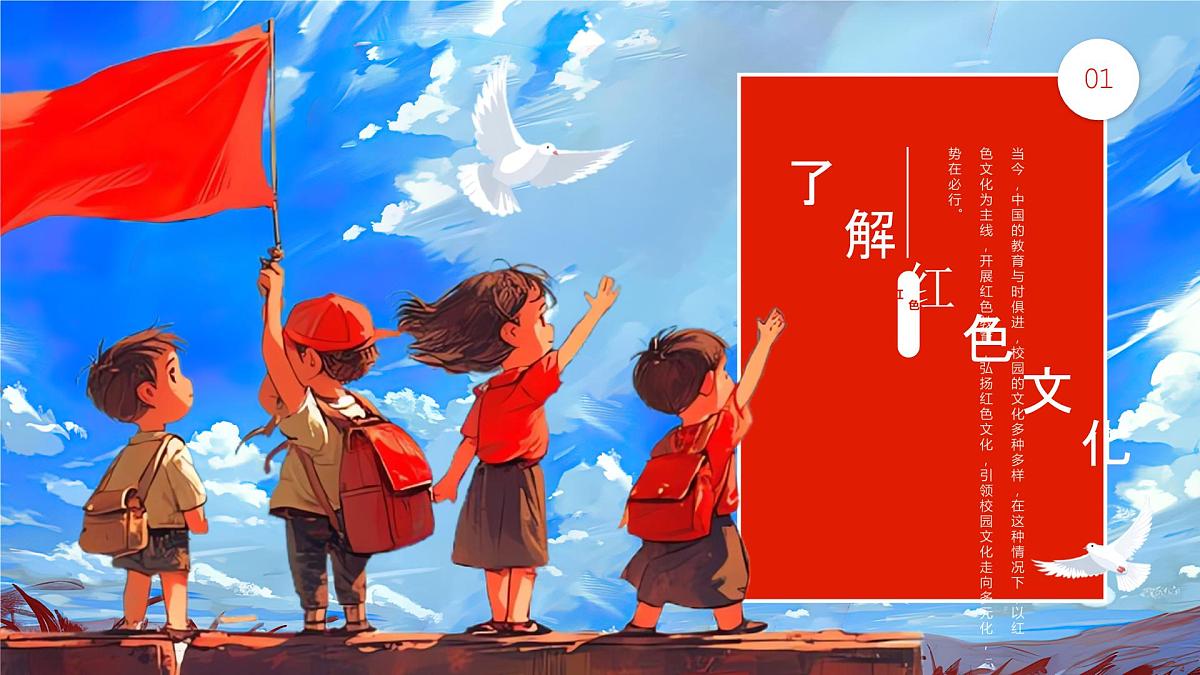 蓝红画风红色研学之旅课件第3页