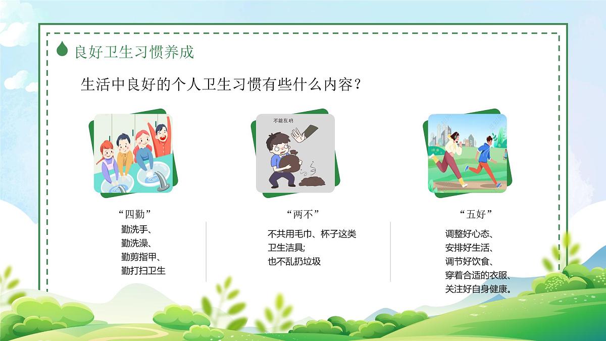 《好习惯伴我成长》-小学卫生习惯教育主题班会课件第8页
