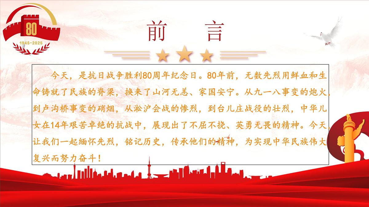 （9月3日）铭记历史，吾辈自强——纪念抗日战争胜利80周年初中主题班会课件-2025-2026学年初中主题班会优质课件（通用版）第2页