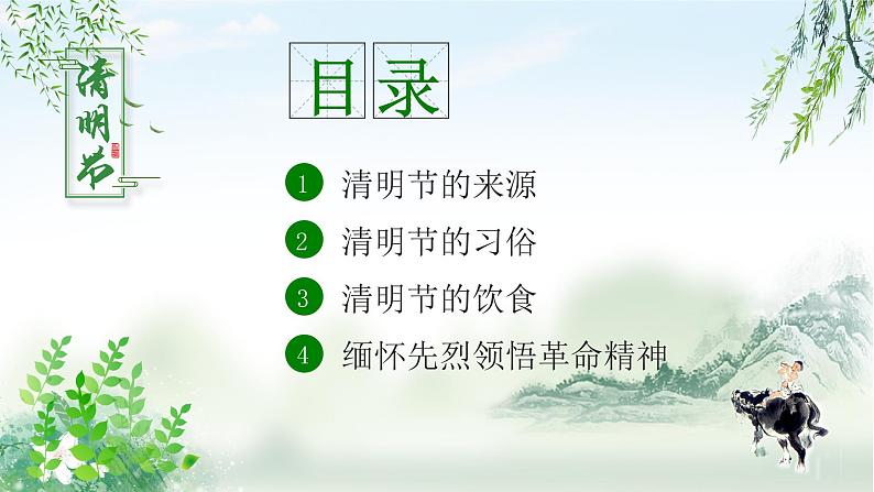 清明节主题班会：清明节介绍PPT课件03