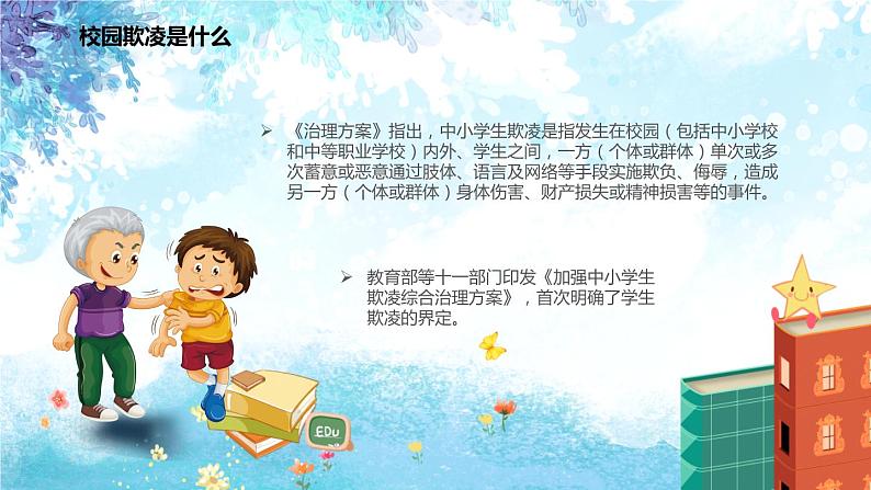 中小学生校园安主题班会：杜绝校园欺凌 打造平安校园 PPT04