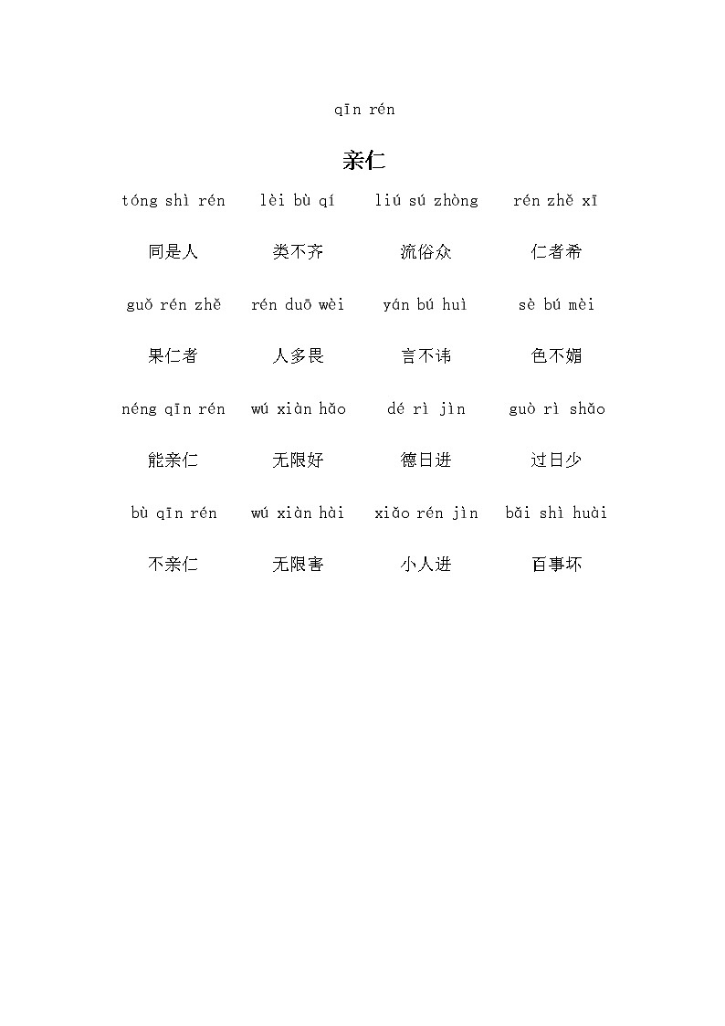 中国文化经典《弟子规（拼音）》合集01