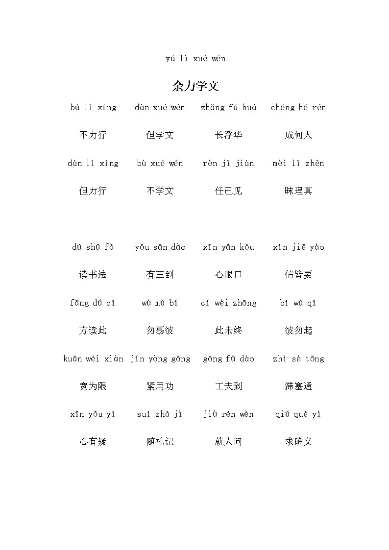 中国文化经典《弟子规（拼音）》合集01