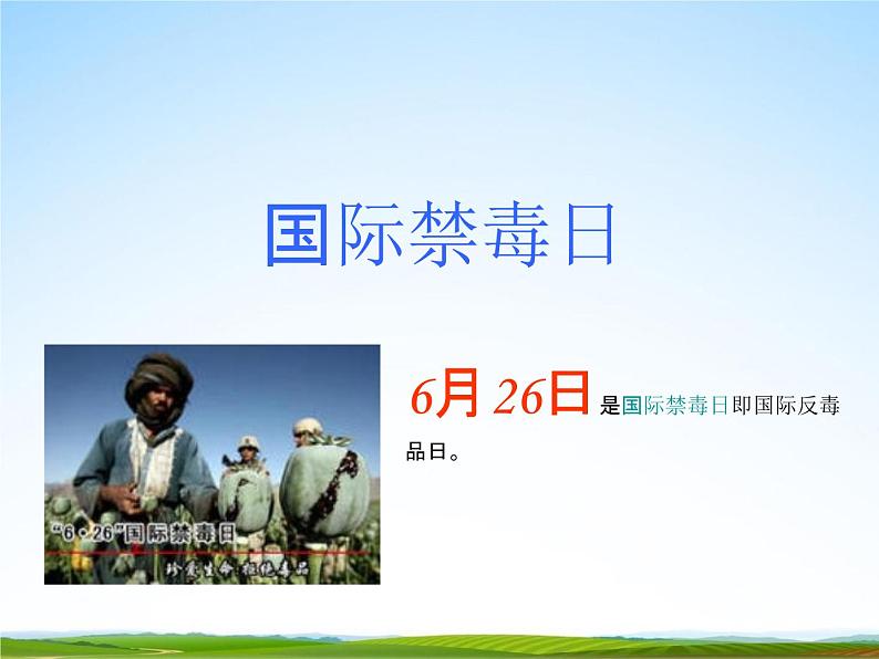 通用版主题班会《国际禁毒日》精品教学课件PPT优秀课件903