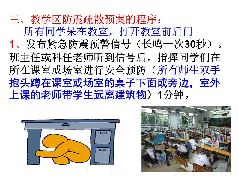 防震防火疏散演练培训课件03