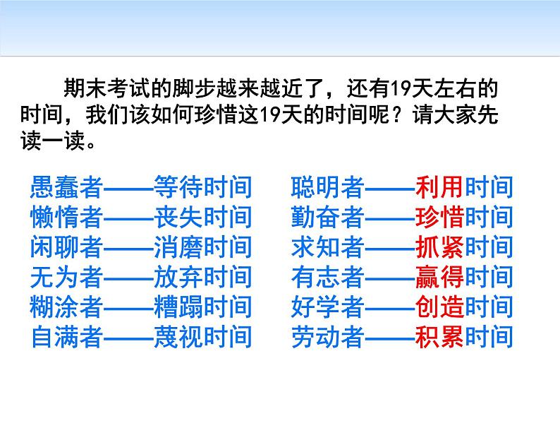 迎接期末考试主题班会课件03