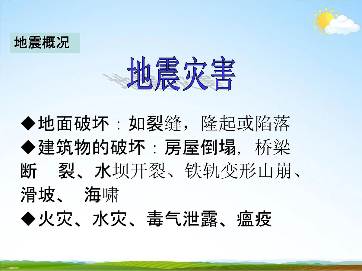 通用版主题班会《防地震安全教育》精品教学课件PPT优秀课件2第8页