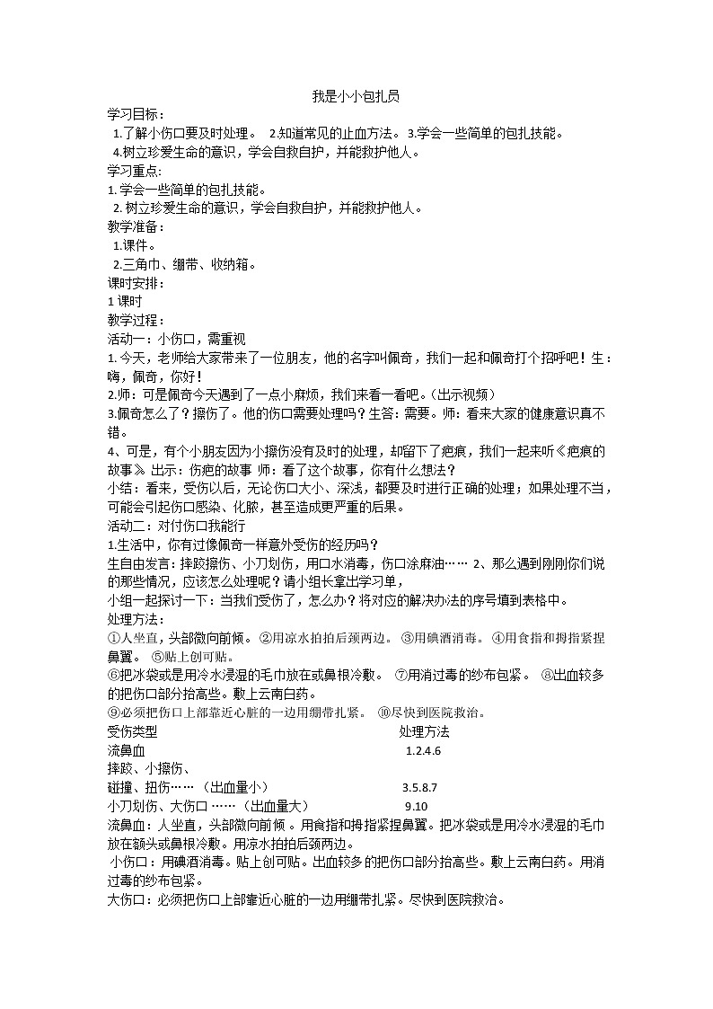 我是小小包扎员课件01