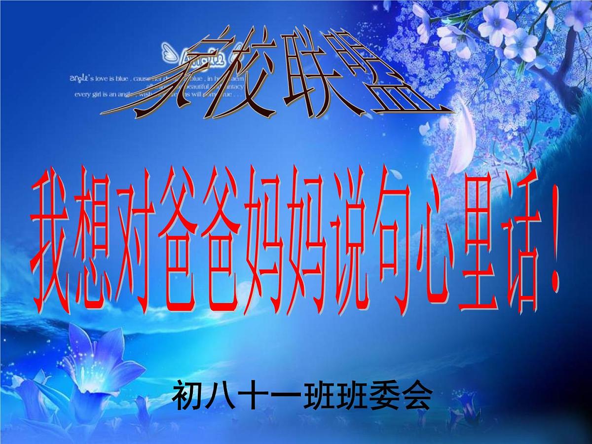 我想对爸爸妈妈说句心理话课件第2页