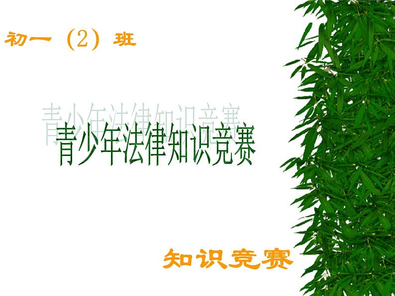 青少年法律知识竞赛第1页