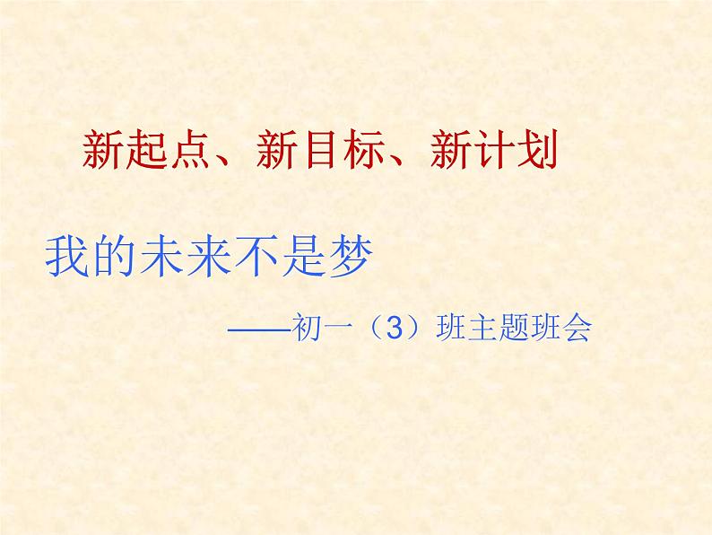 新起点、新目标、新计划课件第1页