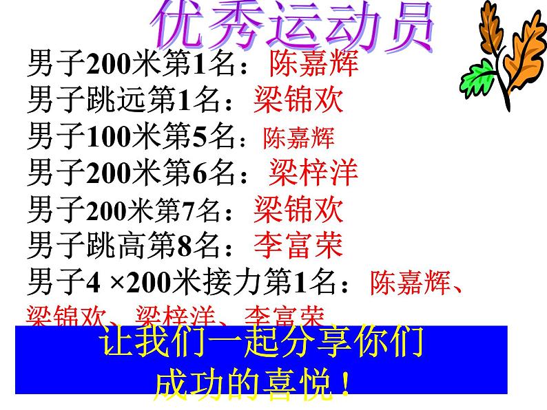 校运会表彰主题班会课件第4页