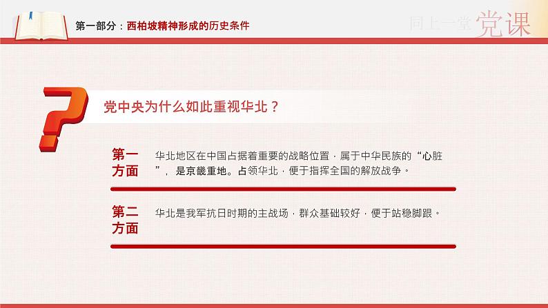 谈西柏坡精神的内涵和时代价值—主题班会课件05