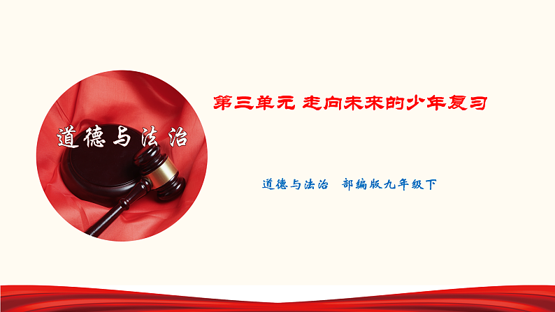 第三单元 走向未来的少年（课件）-人教部编版道德与法治九年级下册第1页