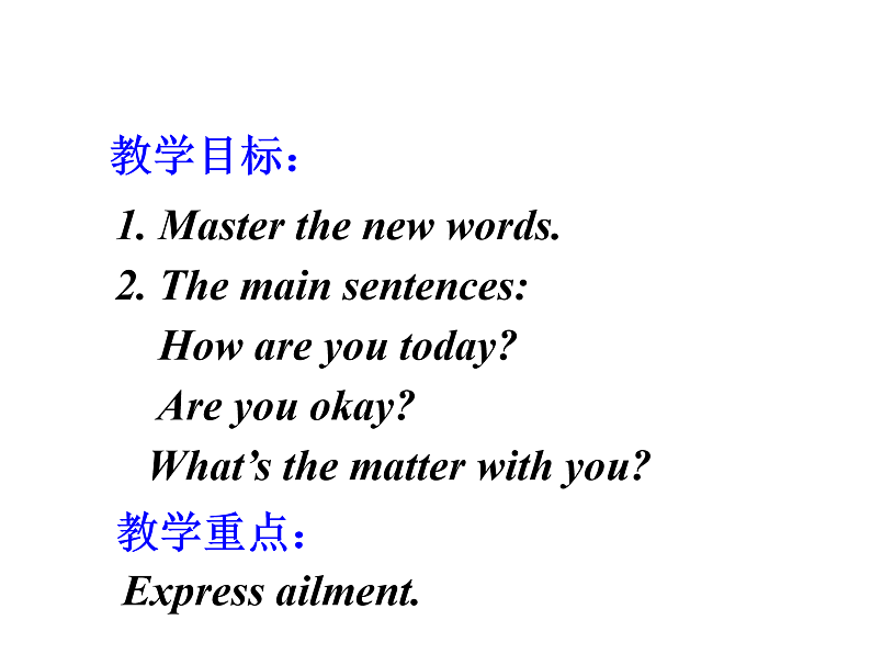 七年级英语上册 Unit 3 Lesson 17 Seeing a Doctor课件 （新版）冀教版02