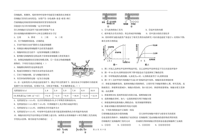黑龙江省大庆实验中学2022届高三上学期10月阶段检测 生物 PDF版含答案02