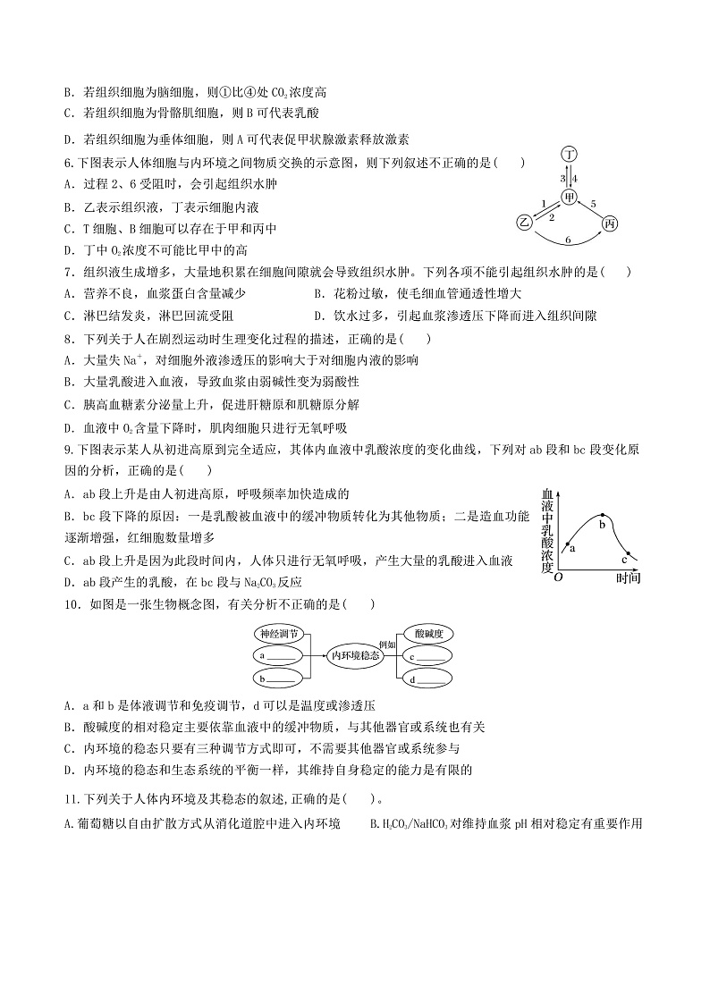 陕西省普集高级中学2021-2022学年高二上学期第一次月考生物试题 Word版含答案02