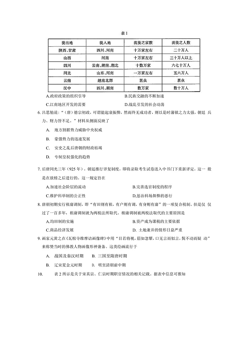 山东省济南市章丘区2021-2022学年高一上学期期中考试历史试题（山东大联考）第2页