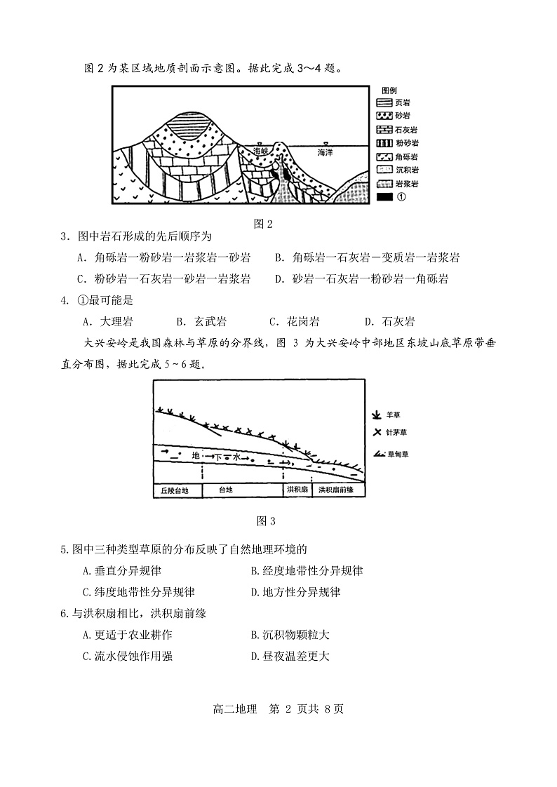 辽宁省丹东市2021-2022学年高二上学期期末教学质量监测地理试题PDF版含答案02