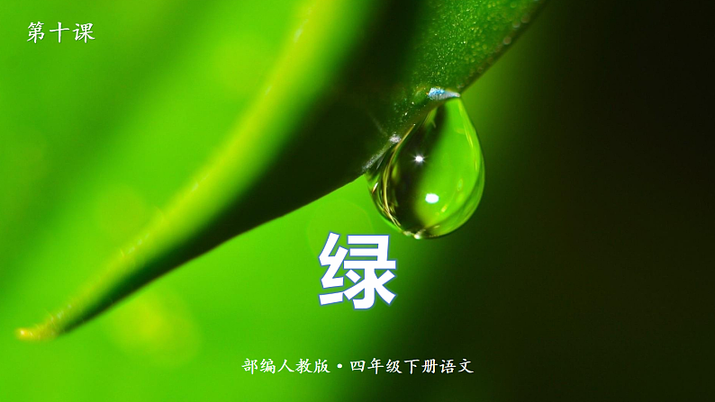 人教版（部编版）语文四年级下册：10绿课件PPT01