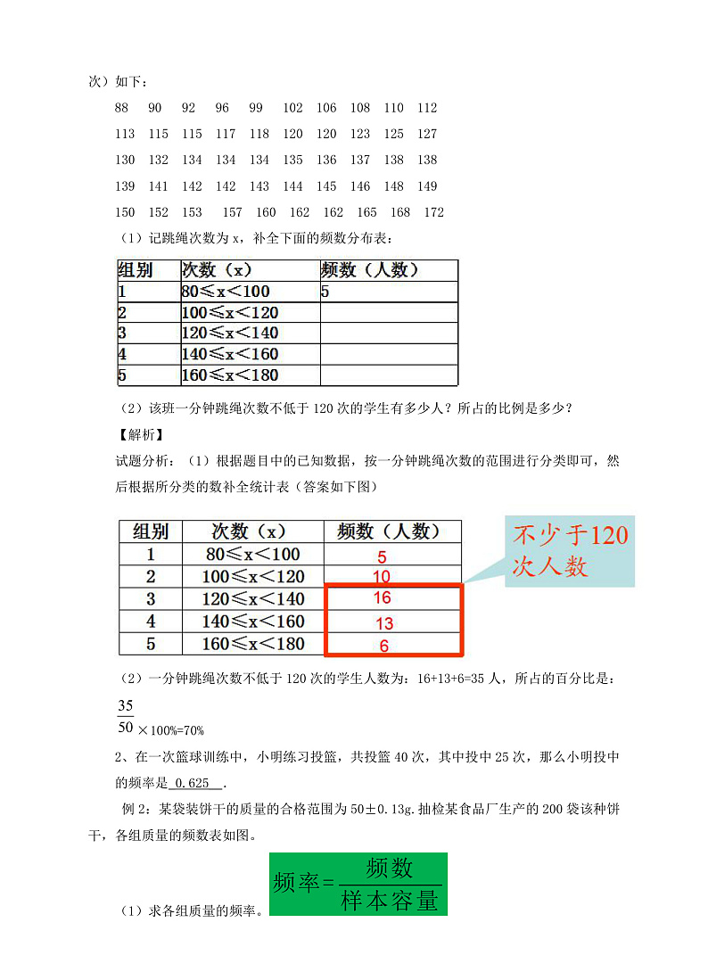 6.4《频数与频率》（第2课时）（课件+教案+学案+同步练习）03