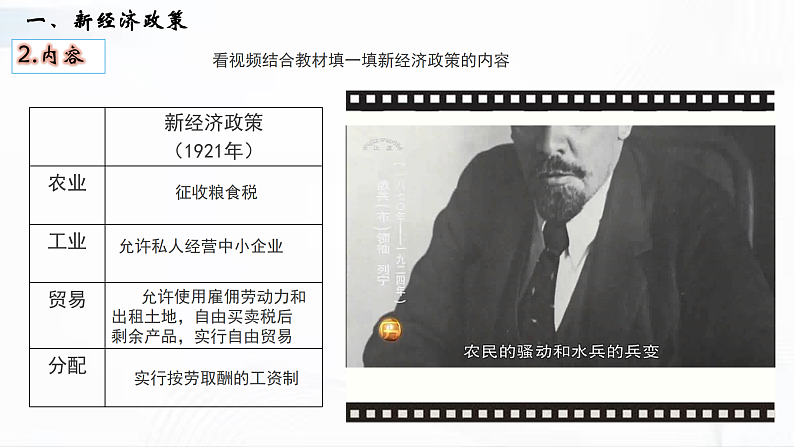 部编版历史九年级下册 第11课  苏联的社会主义建设 教学课件+视频素材07