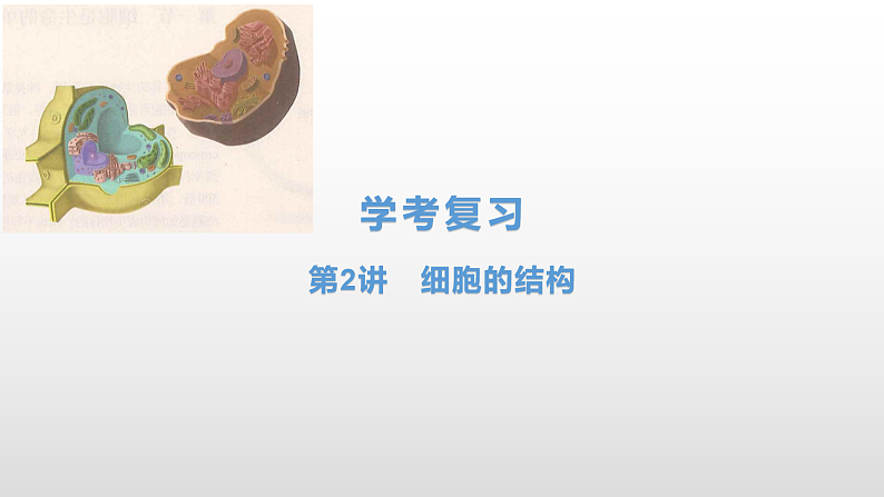 学考复习2细胞的结构 课件 2021届浙江高考生物学考复习（浙科版（2019））第1页