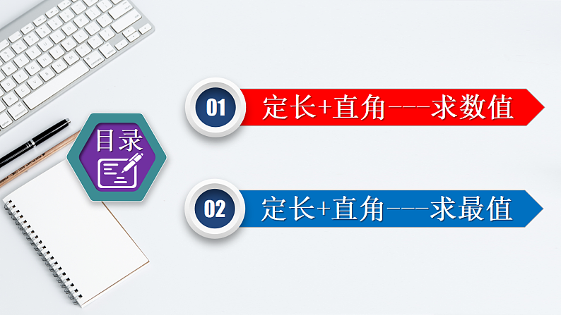 全国通用中考数学第二轮总复习课件专题1.2 最值问题-隐圆模型之直角对直径第5页