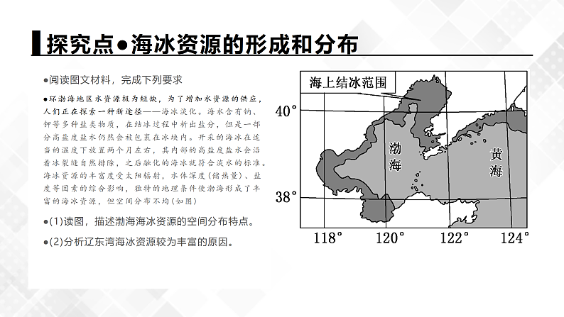 第三章地球上的水问题探究能否淡化海冰解决环渤海地区淡水短缺问题-高一地理 课件（人教版2019必修第一册）第6页
