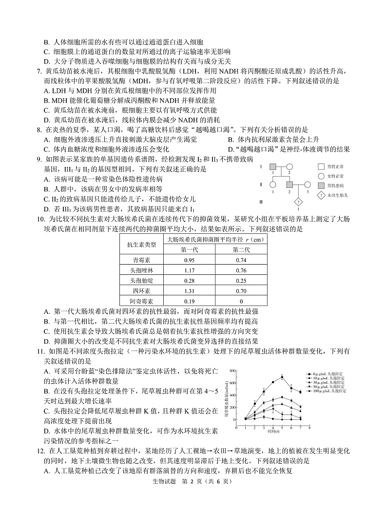 生物试卷第2页