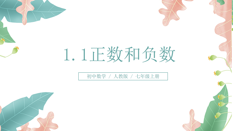 1.1《正数和负数》课件+教案01