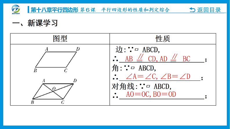 第６课 平行四边形的性质和判定综合课件PPT02