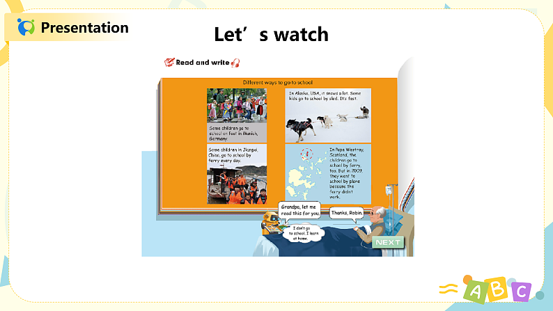 人教版PEP六上《Unit 2 Ways to go to school PB  （Read and write）》课件第8页