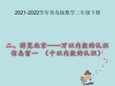 2021-2022學(xué)年青島版數(shù)學(xué)二年級(jí)下冊(cè) 二 游覽北京 萬以內(nèi)數(shù)的認(rèn)識(shí) 信息窗一（千以內(nèi)數(shù)的認(rèn)識(shí)） 課件