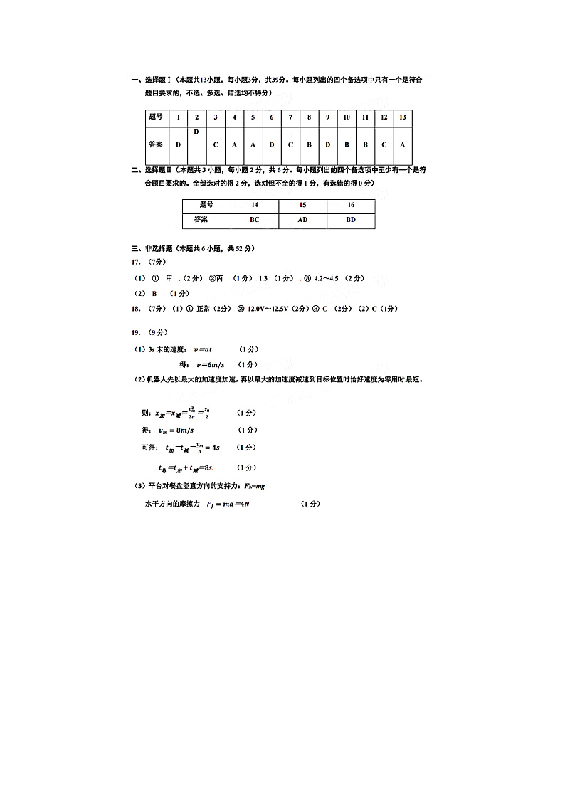 2021舟山高二下学期期末检测物理试题图片版含答案01