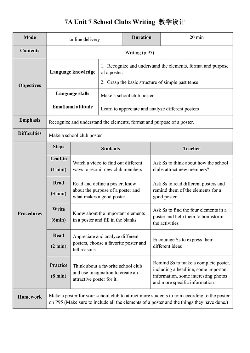 沪教牛津版英语七年级上册 Unit 7 school clubs PPT课件+教案01