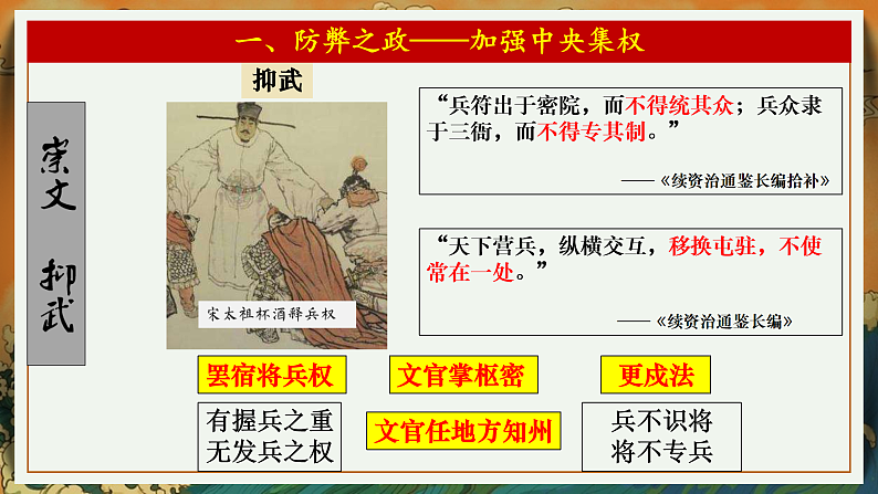 2022-2023学年高中历史统编版2019必修中外历史纲要上册第9课     两宋的政治和军事 课件第8页