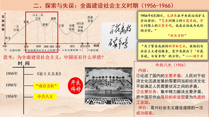 2022-2023学年高中历史统编版2019必修中外历史纲要上册第27课社会主义建设在探索中曲折发展 课件第8页