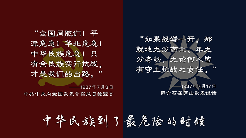 2022-2023学年高中历史统编版（2019）必修中外历史纲要上册第24课 全民族浴血奋战与抗日战争的胜利 课件第7页