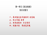 2022-2023学年高中历史统编版（2019）选择性必修一第一单元  政治制度 单元复习课件