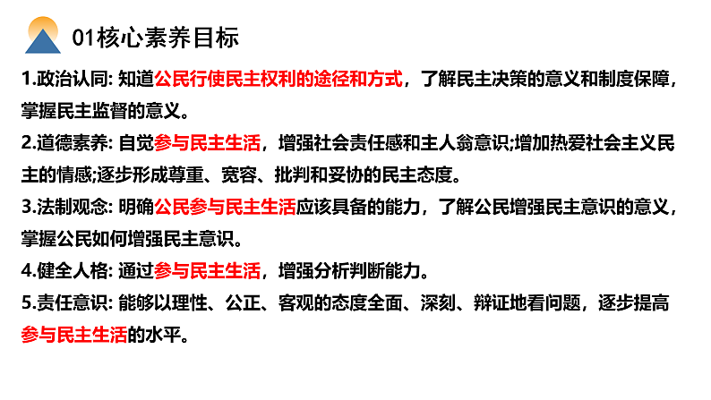 【核心素养目标】部编版初中道法9上2.3.2《参与民主生活》课件+学案+课后作业（含答案解析）03