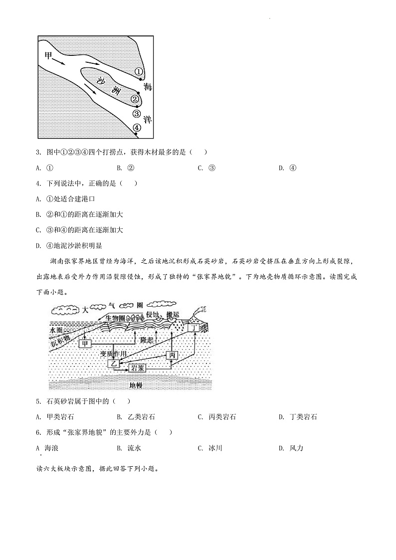 2021长沙长郡中学高二上学期期中考试（合格性考试）地理试卷含解析02