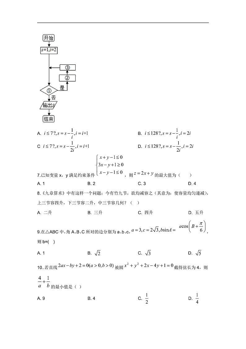 KS5U2020全国卷Ⅰ高考压轴卷数学（理）Word版含解析第2页